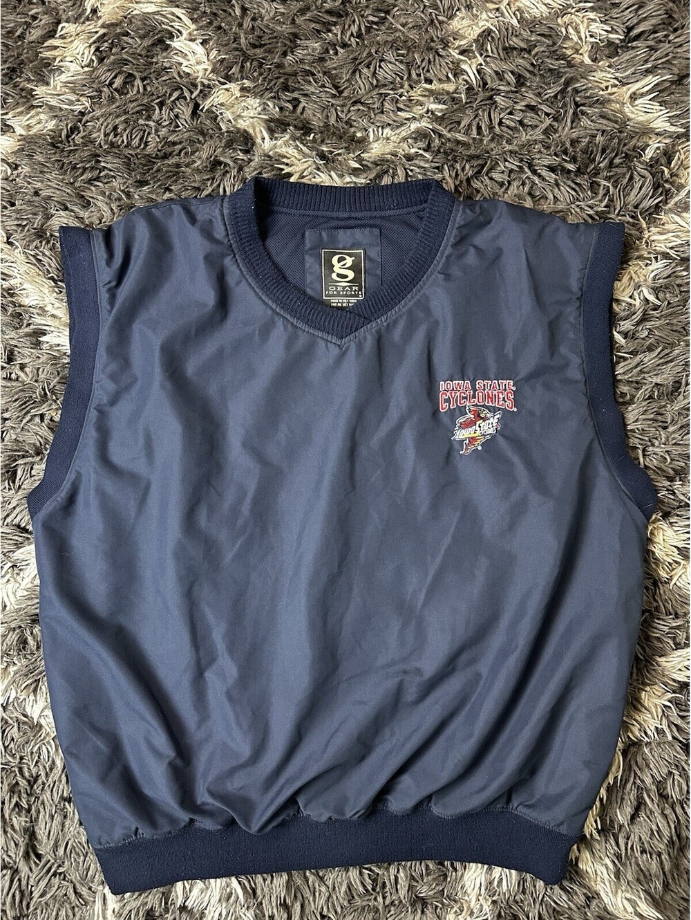 Vintage 90s Iowa State Cyclones Gear For Sports Sleeveless Windbreaker Vest L